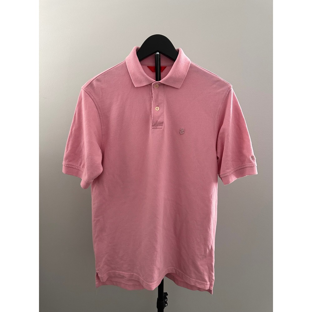 IZOD Mens Pink Short Sleeve Pique Cotton Polo Shirt Size S